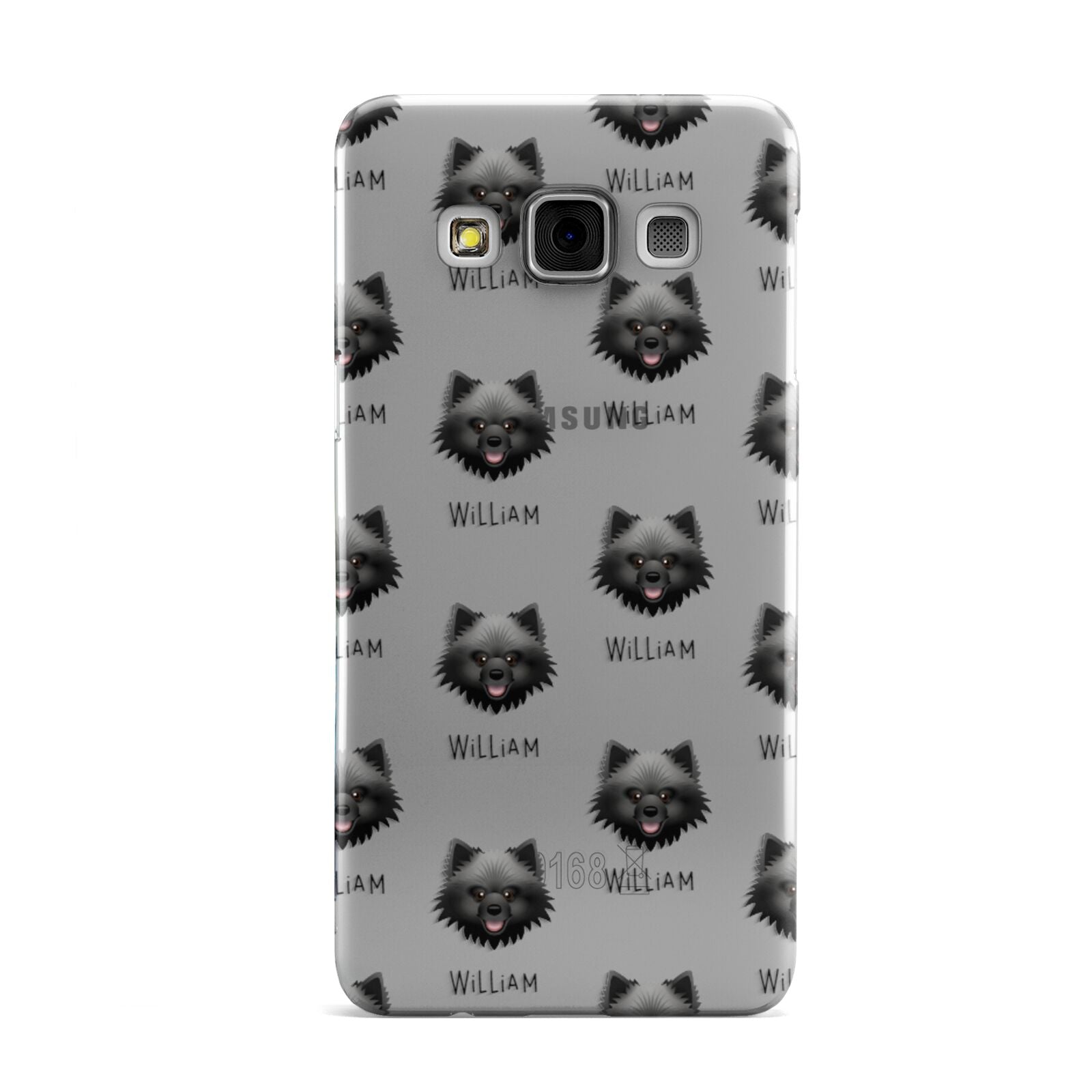 Keeshond Icon with Name Samsung Galaxy A3 Case