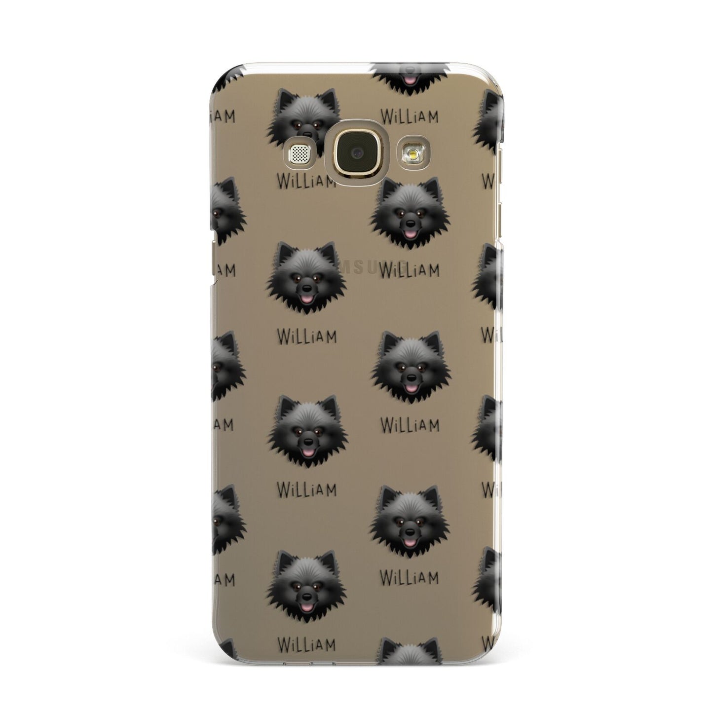 Keeshond Icon with Name Samsung Galaxy A8 Case
