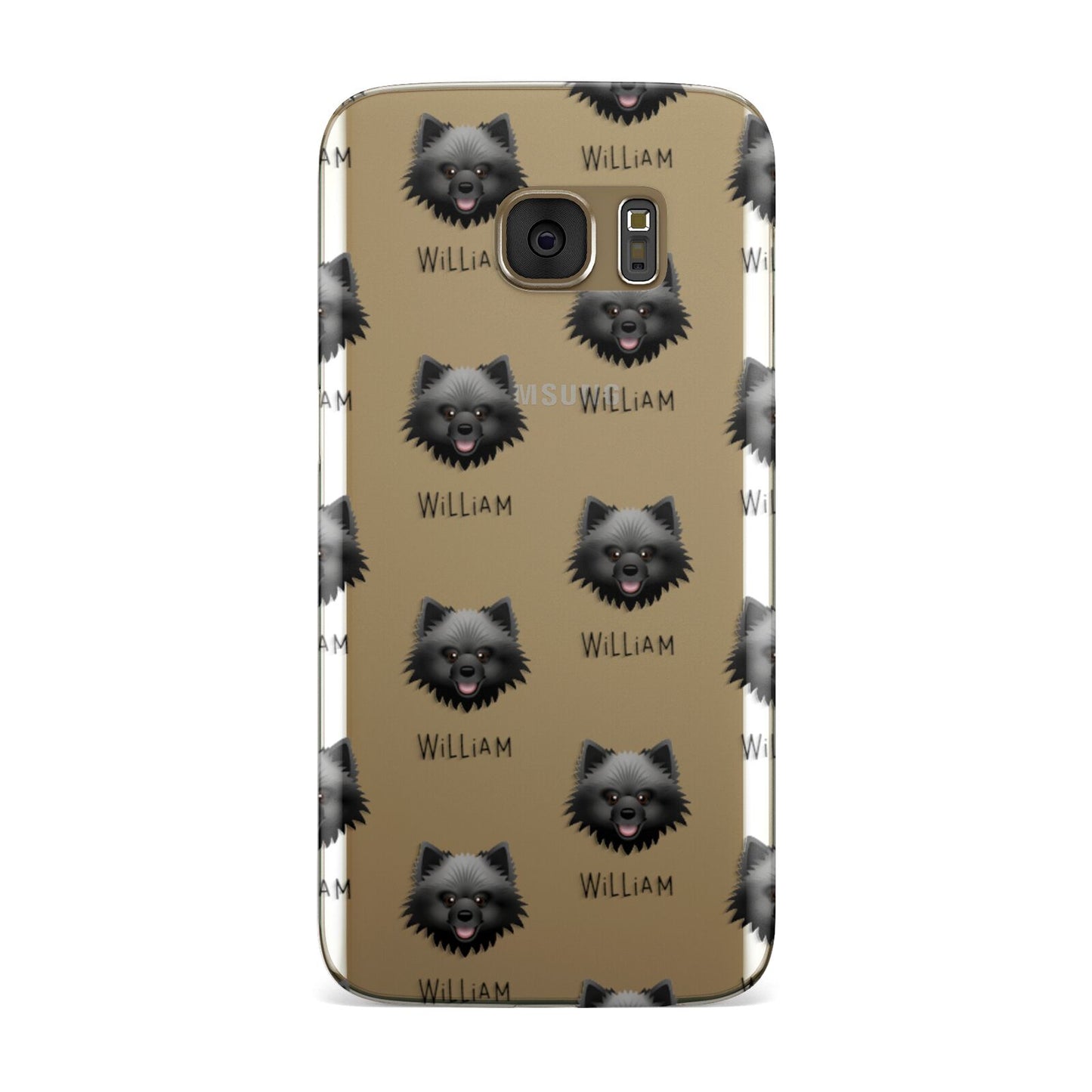 Keeshond Icon with Name Samsung Galaxy Case