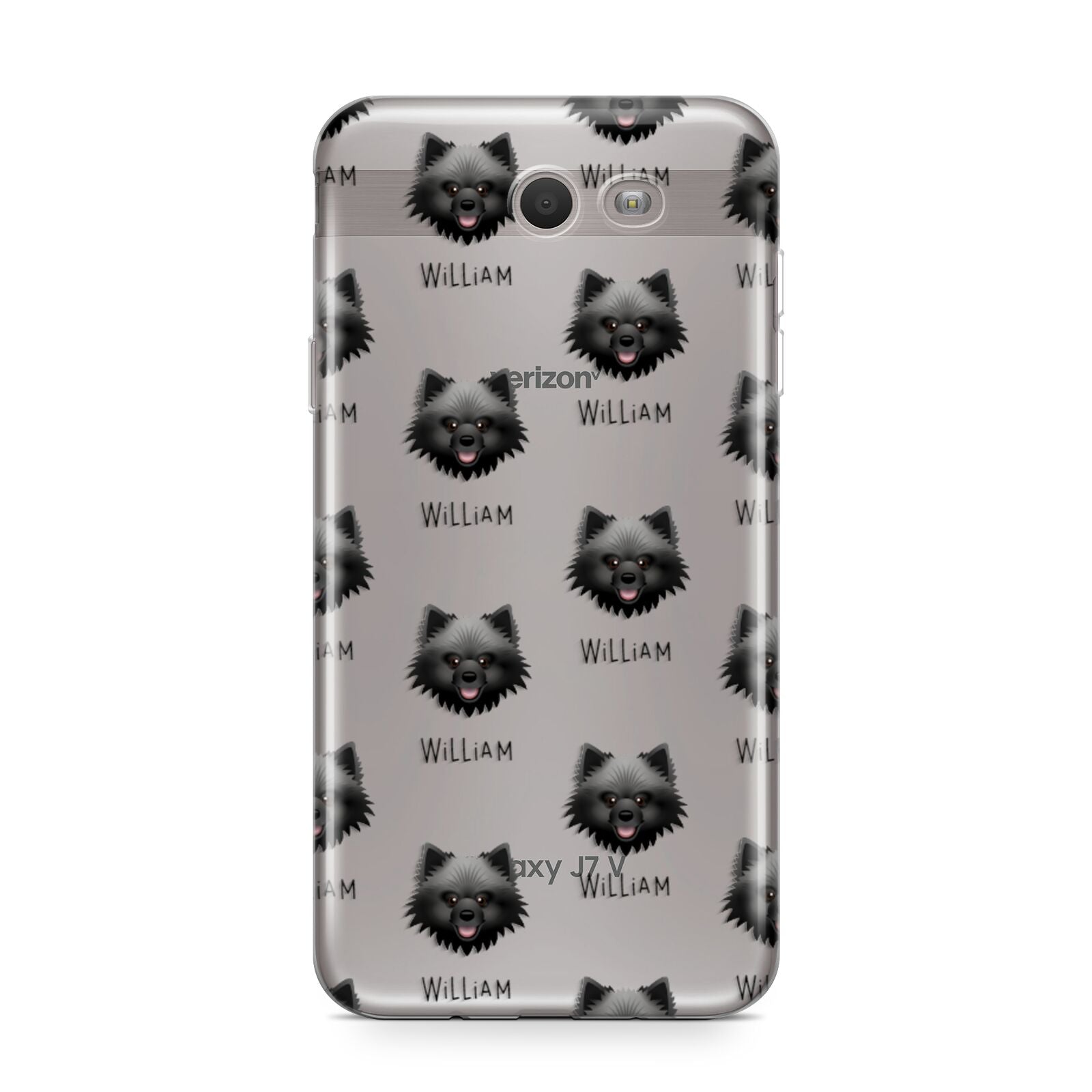 Keeshond Icon with Name Samsung Galaxy J7 2017 Case