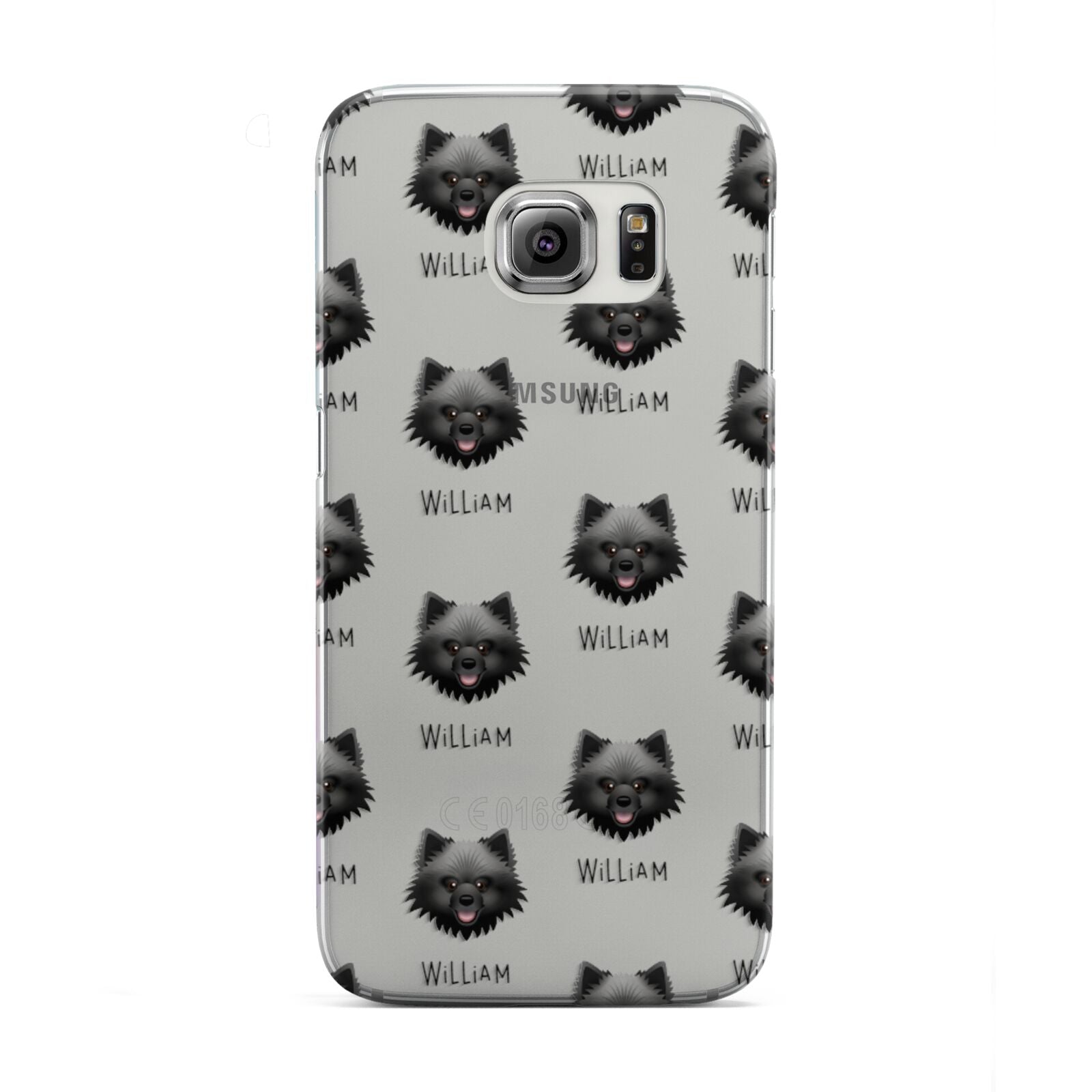 Keeshond Icon with Name Samsung Galaxy S6 Edge Case
