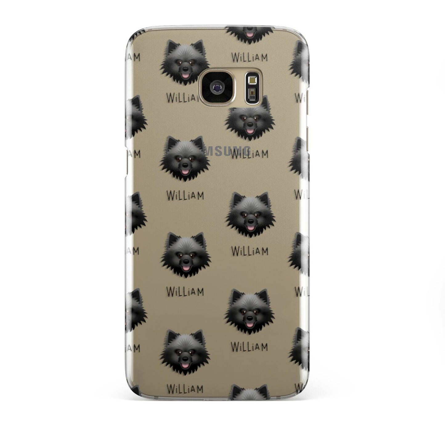 Keeshond Icon with Name Samsung Galaxy S7 Edge Case