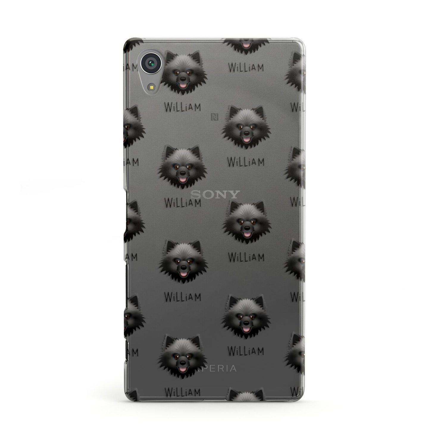 Keeshond Icon with Name Sony Xperia Case