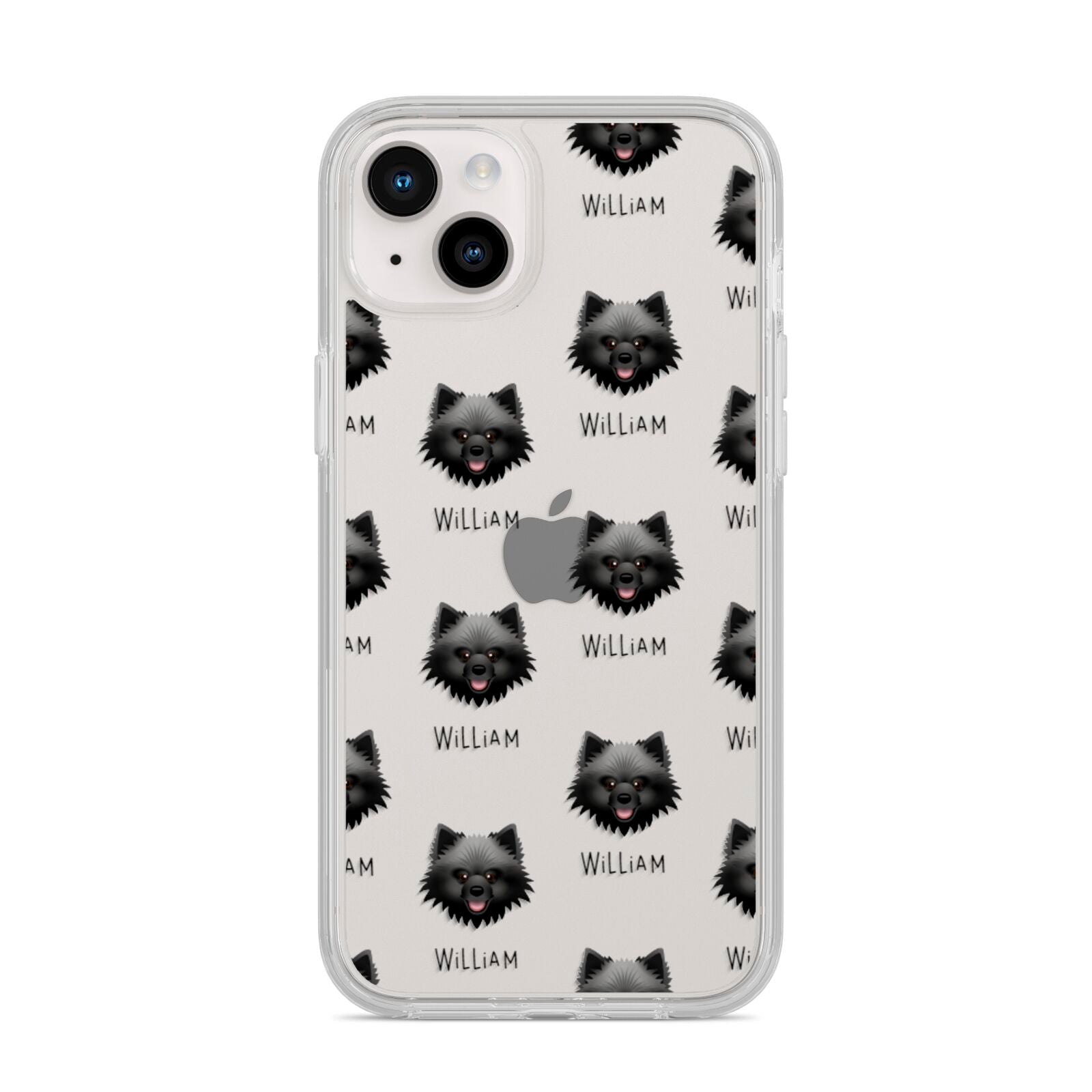Keeshond Icon with Name iPhone 14 Plus Clear Tough Case Starlight