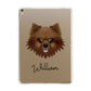 Keeshond Personalised Apple iPad Gold Case