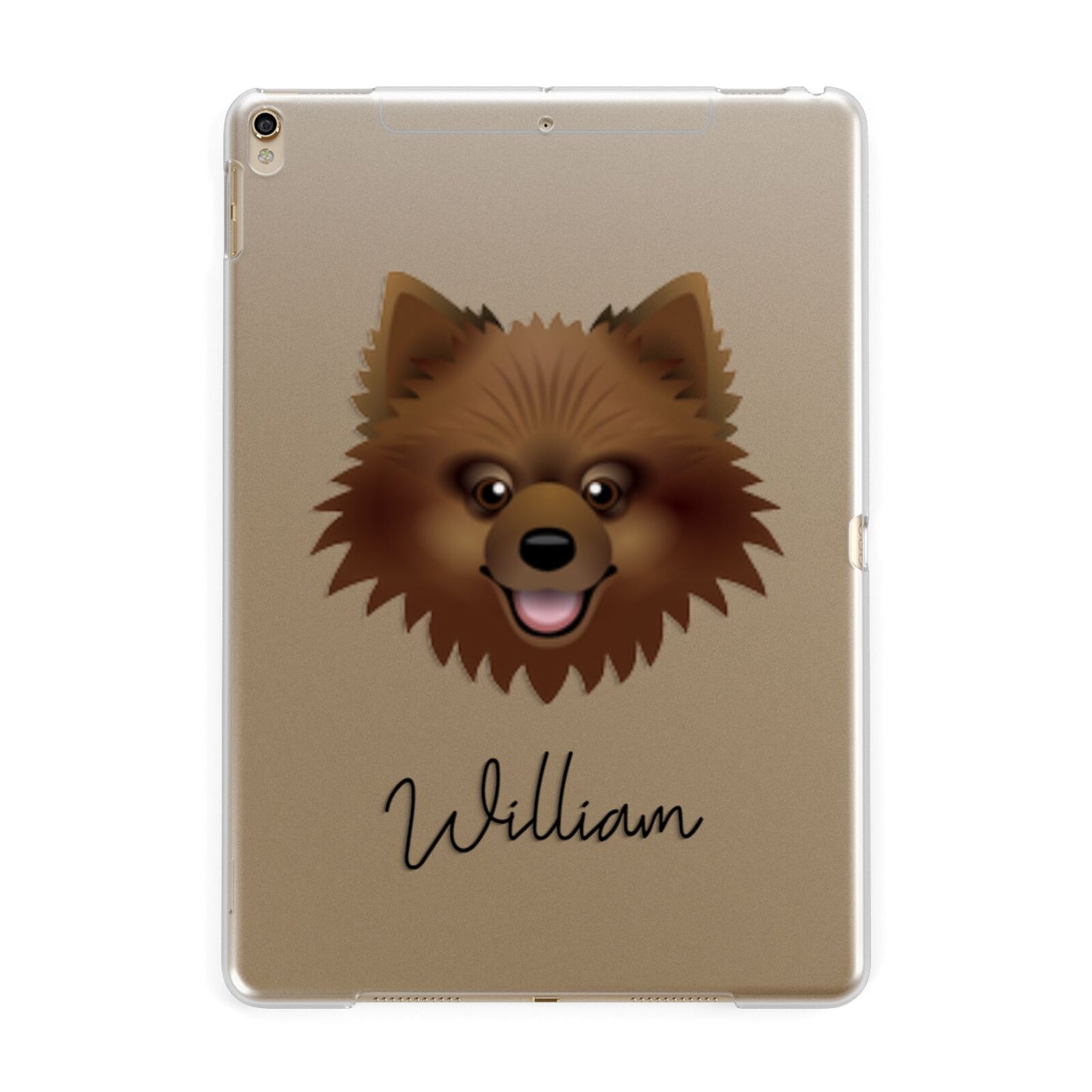 Keeshond Personalised Apple iPad Gold Case