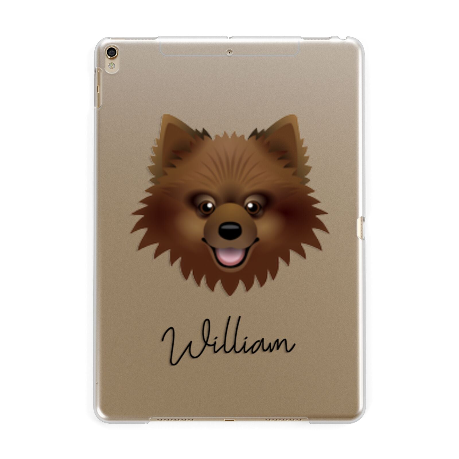 Keeshond Personalised Apple iPad Gold Case