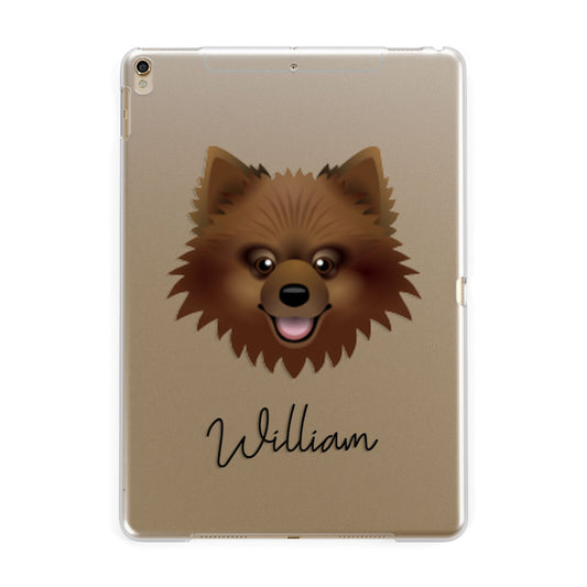 Keeshond Personalised Apple iPad Gold Case