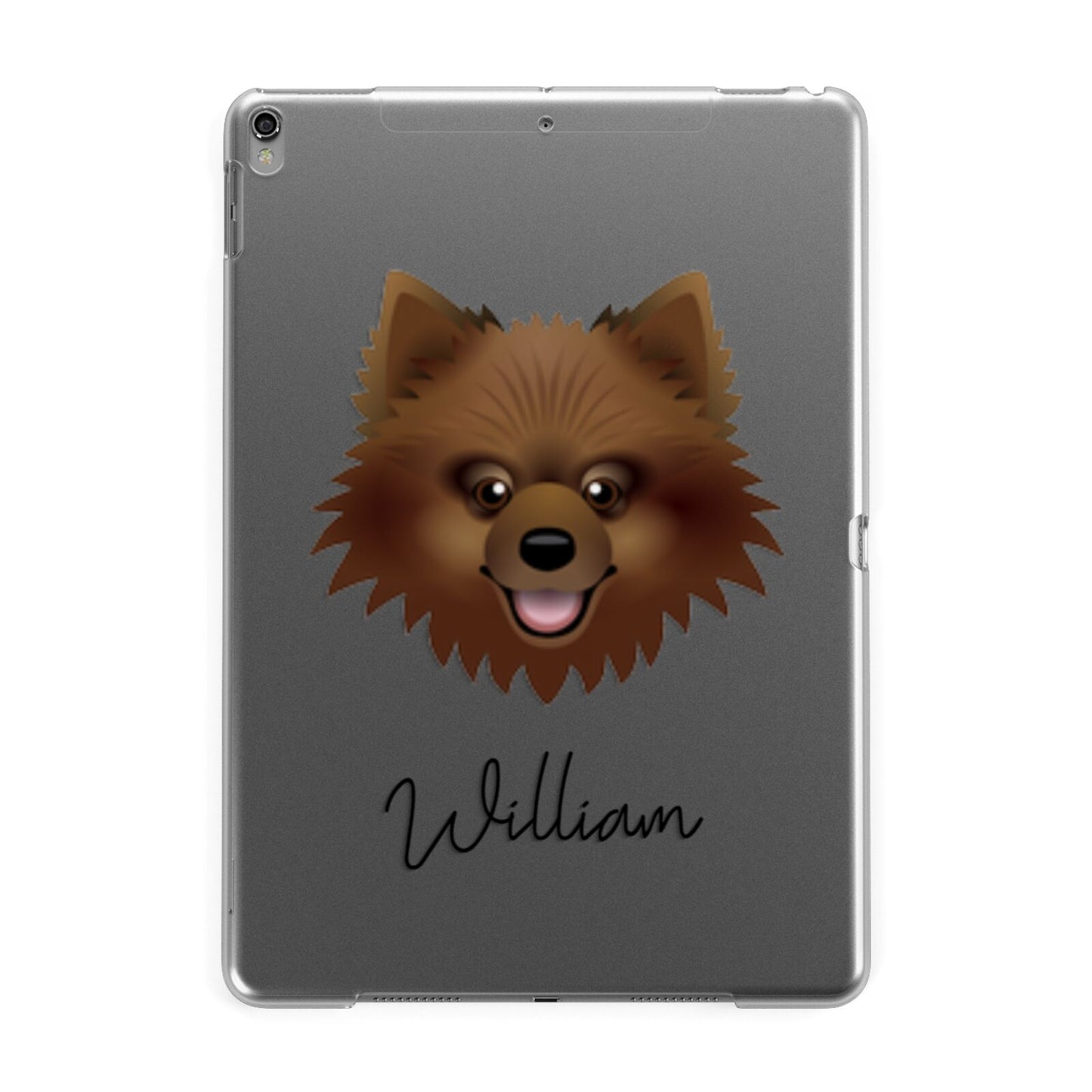 Keeshond Personalised Apple iPad Grey Case