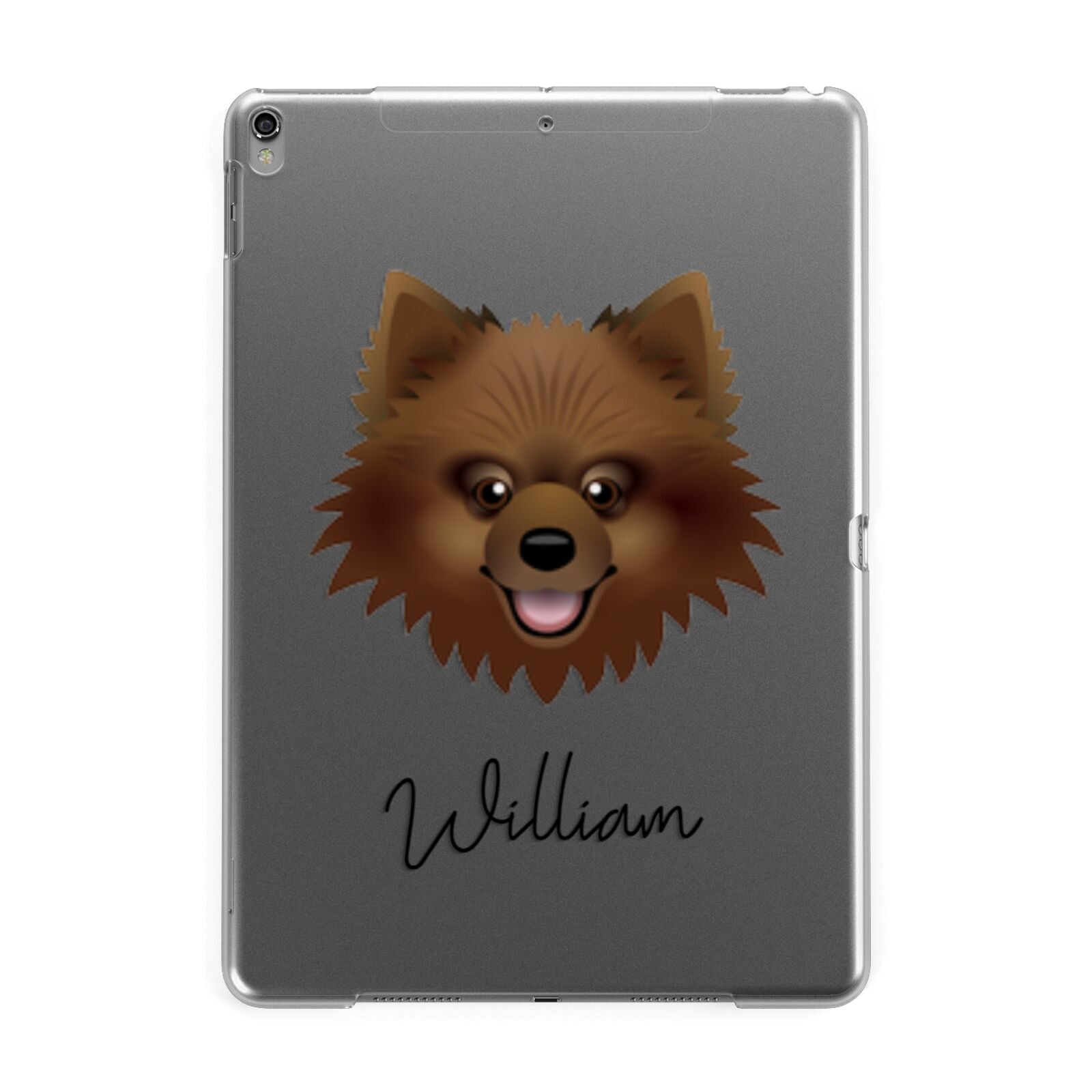 Keeshond Personalised Apple iPad Grey Case