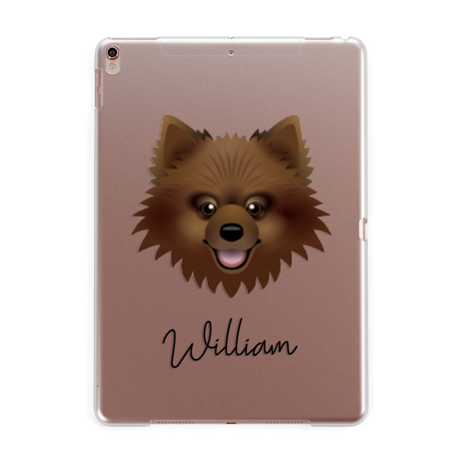 Keeshond Personalised Apple iPad Rose Gold Case