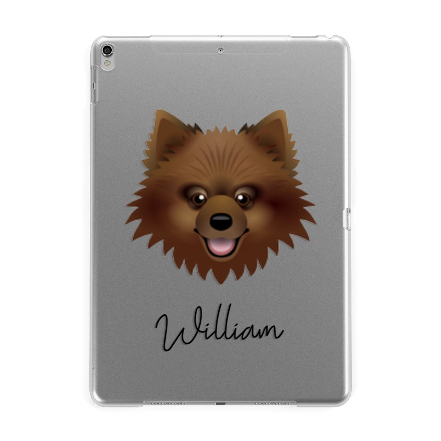 Keeshond Personalised Apple iPad Silver Case