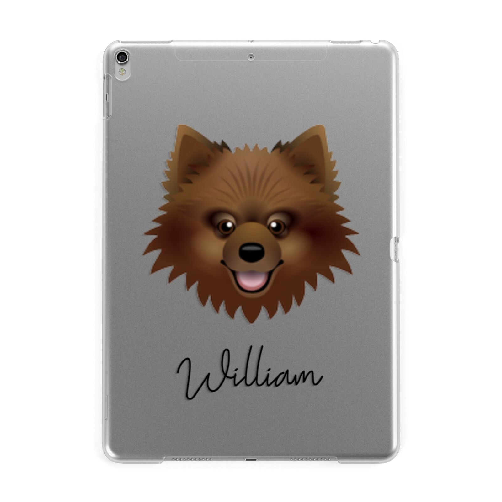Keeshond Personalised Apple iPad Silver Case