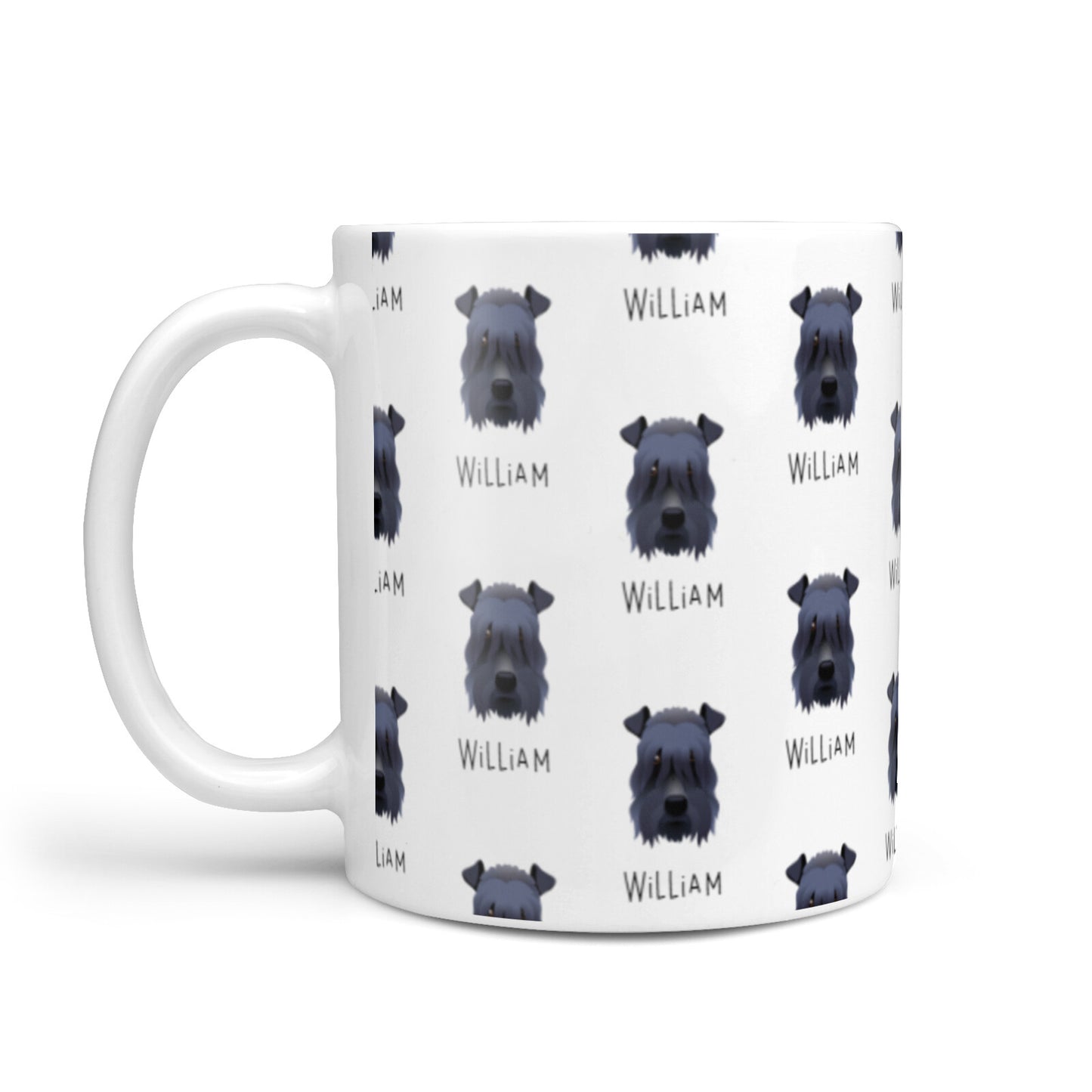 Kerry Blue Terrier Icon with Name 10oz Mug Alternative Image 1