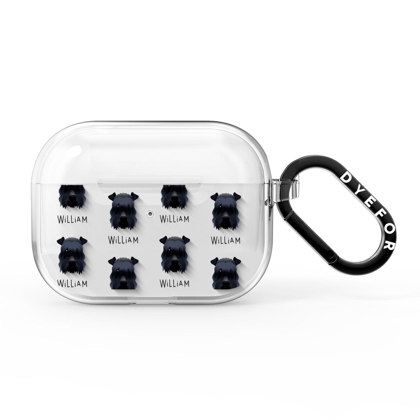 Kerry Blue Terrier Icon with Name AirPods Pro Clear Case