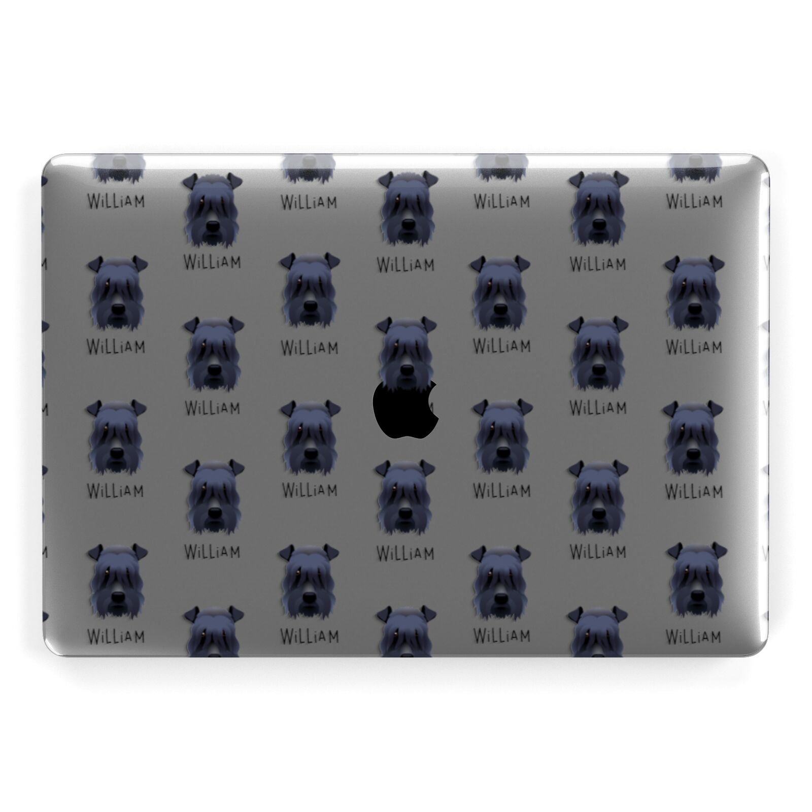 Kerry Blue Terrier Icon with Name Apple MacBook Case