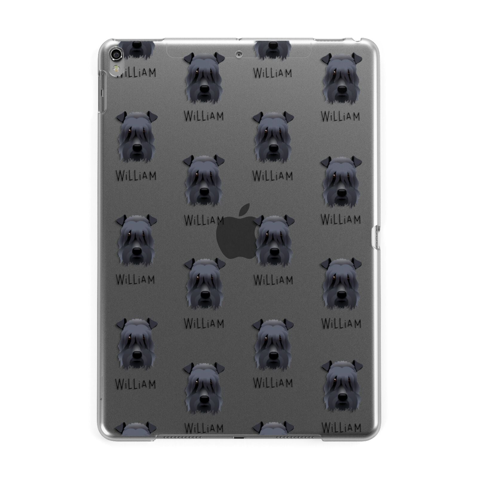 Kerry Blue Terrier Icon with Name Apple iPad Grey Case