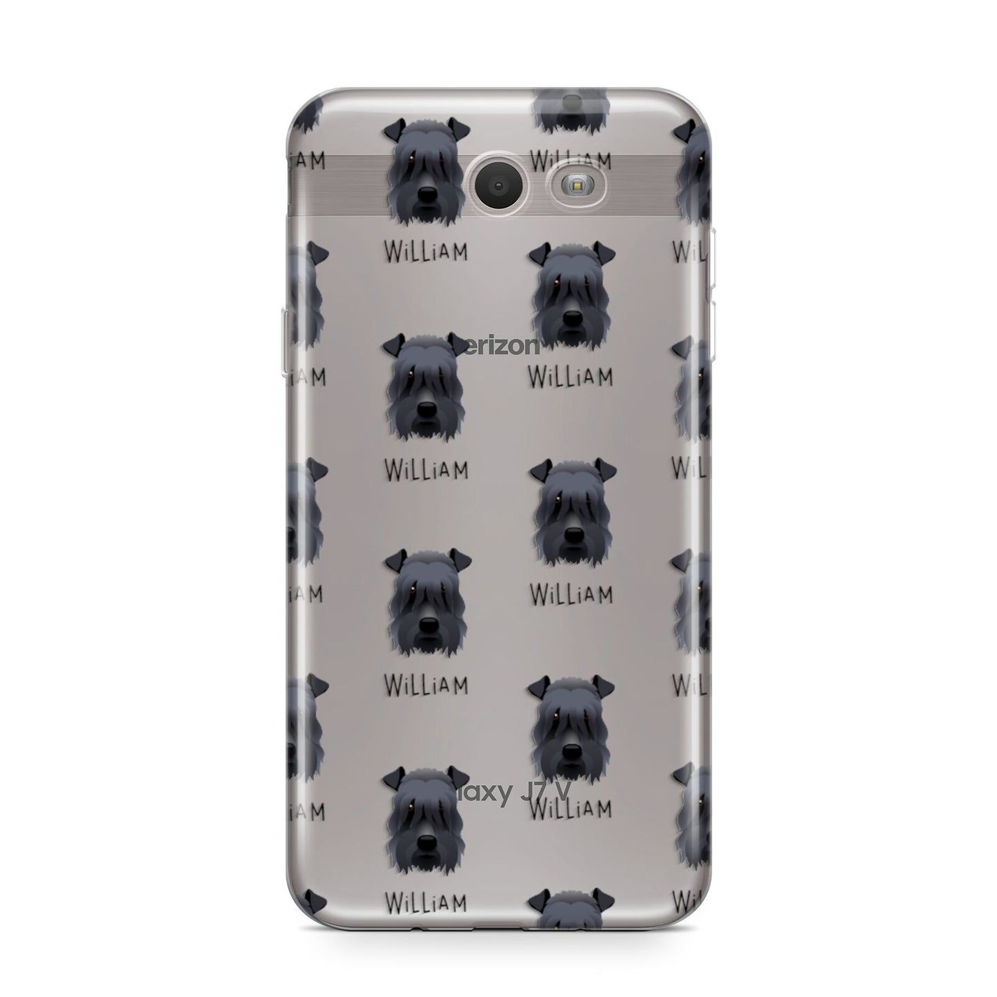 Kerry Blue Terrier Icon with Name Samsung Galaxy J7 2017 Case