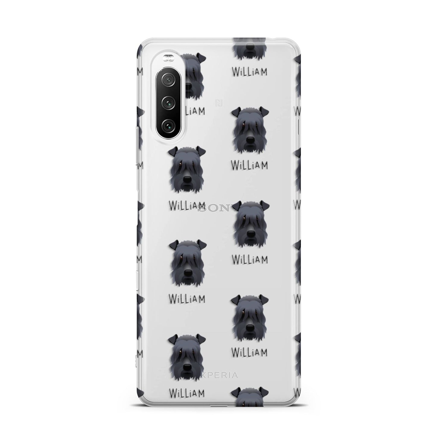Kerry Blue Terrier Icon with Name Sony Xperia 10 III Case