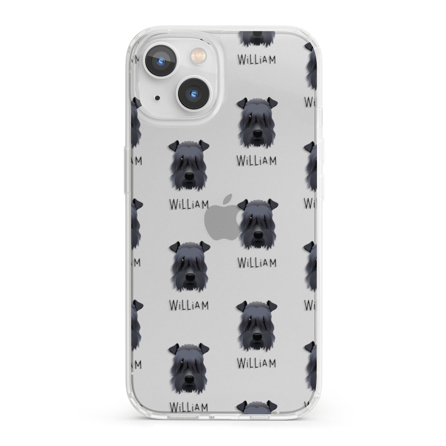 Kerry Blue Terrier Icon with Name iPhone 13 Clear Bumper Case