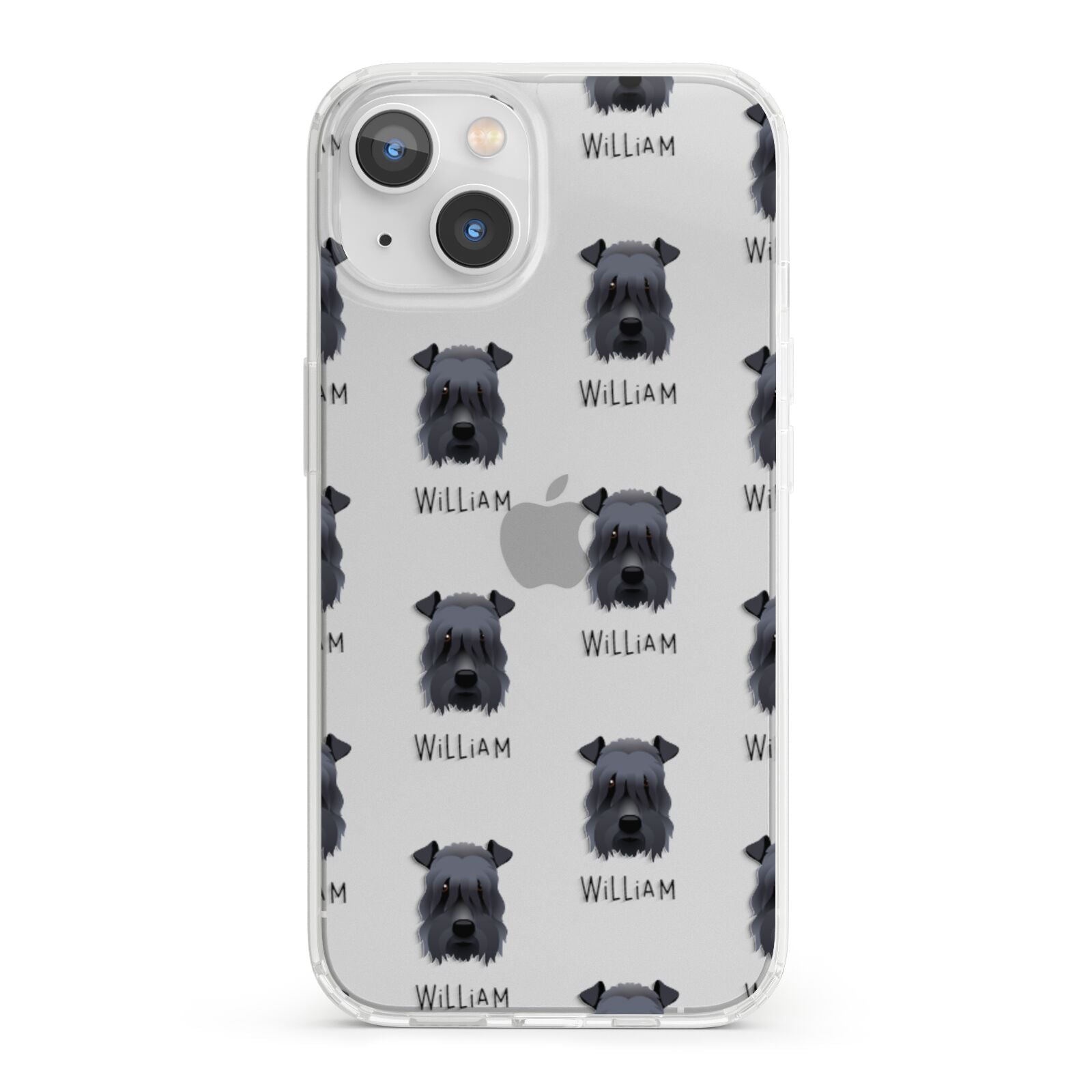 Kerry Blue Terrier Icon with Name iPhone 13 Clear Bumper Case