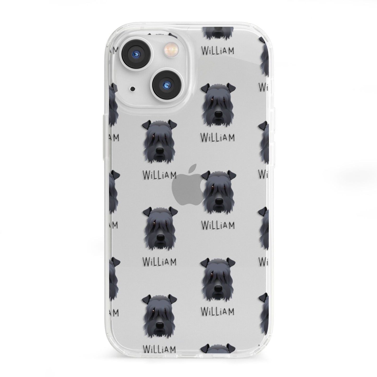 Kerry Blue Terrier Icon with Name iPhone 13 Mini Clear Bumper Case