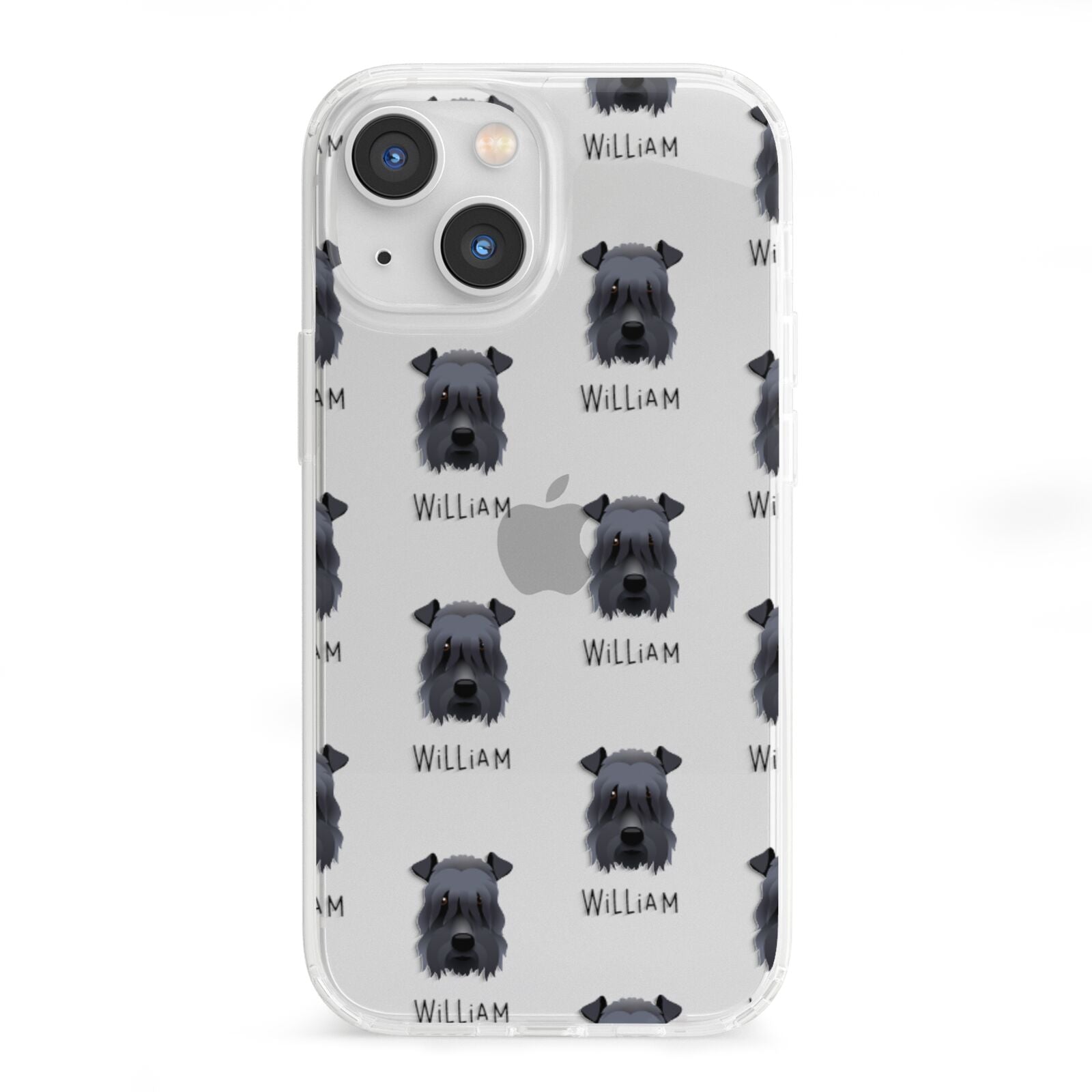 Kerry Blue Terrier Icon with Name iPhone 13 Mini Clear Bumper Case