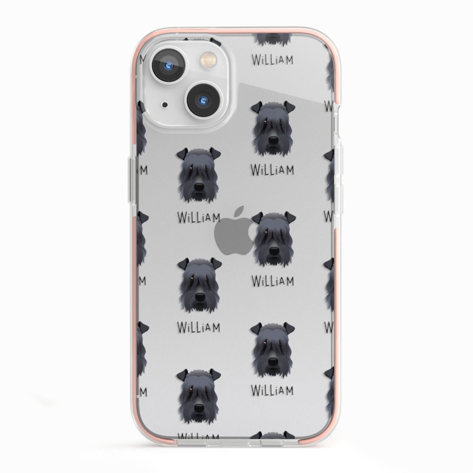 Kerry Blue Terrier Icon with Name iPhone 13 TPU Impact Case with Pink Edges