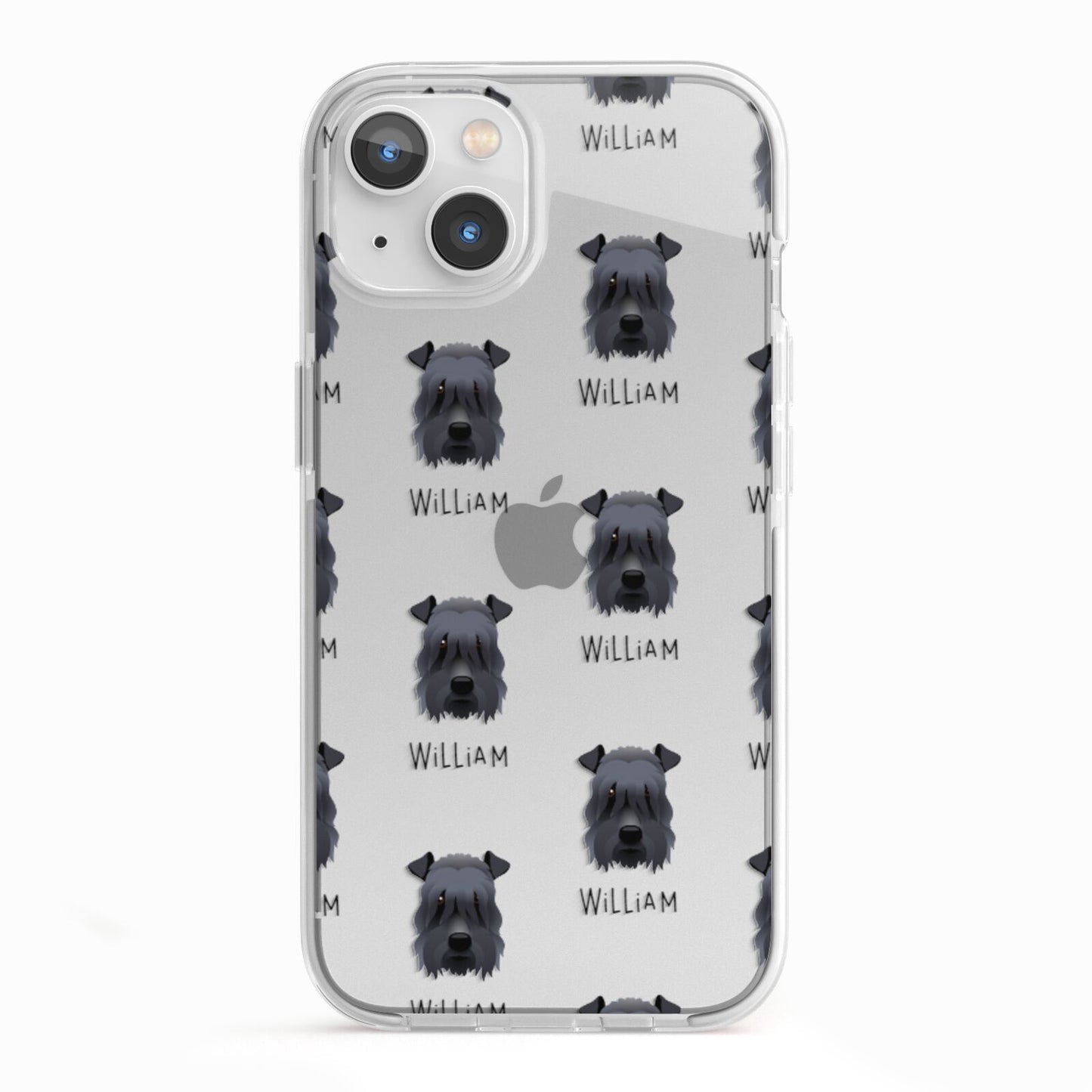 Kerry Blue Terrier Icon with Name iPhone 13 TPU Impact Case with White Edges