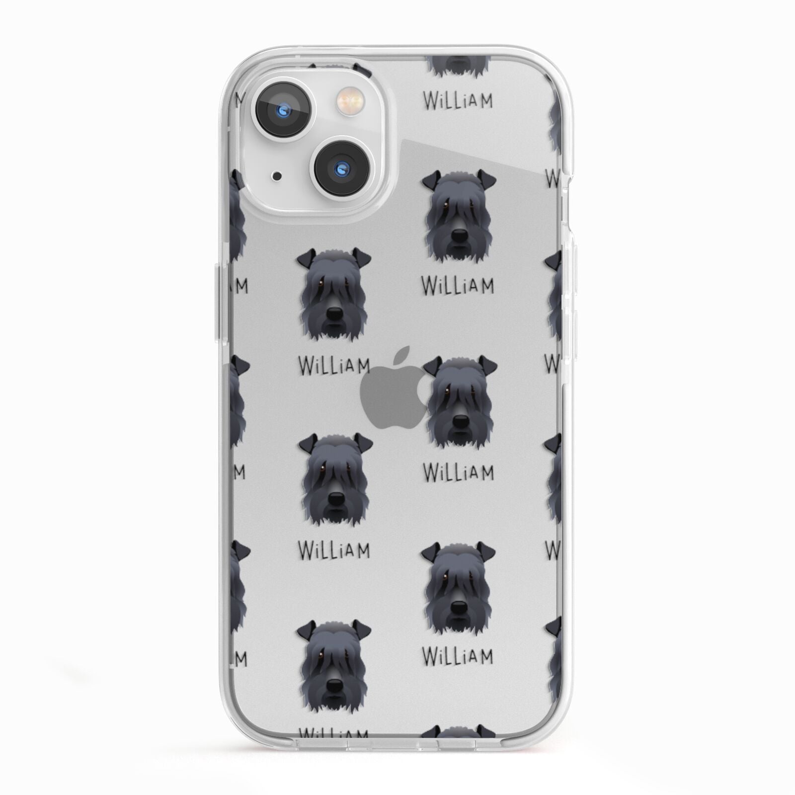 Kerry Blue Terrier Icon with Name iPhone 13 TPU Impact Case with White Edges