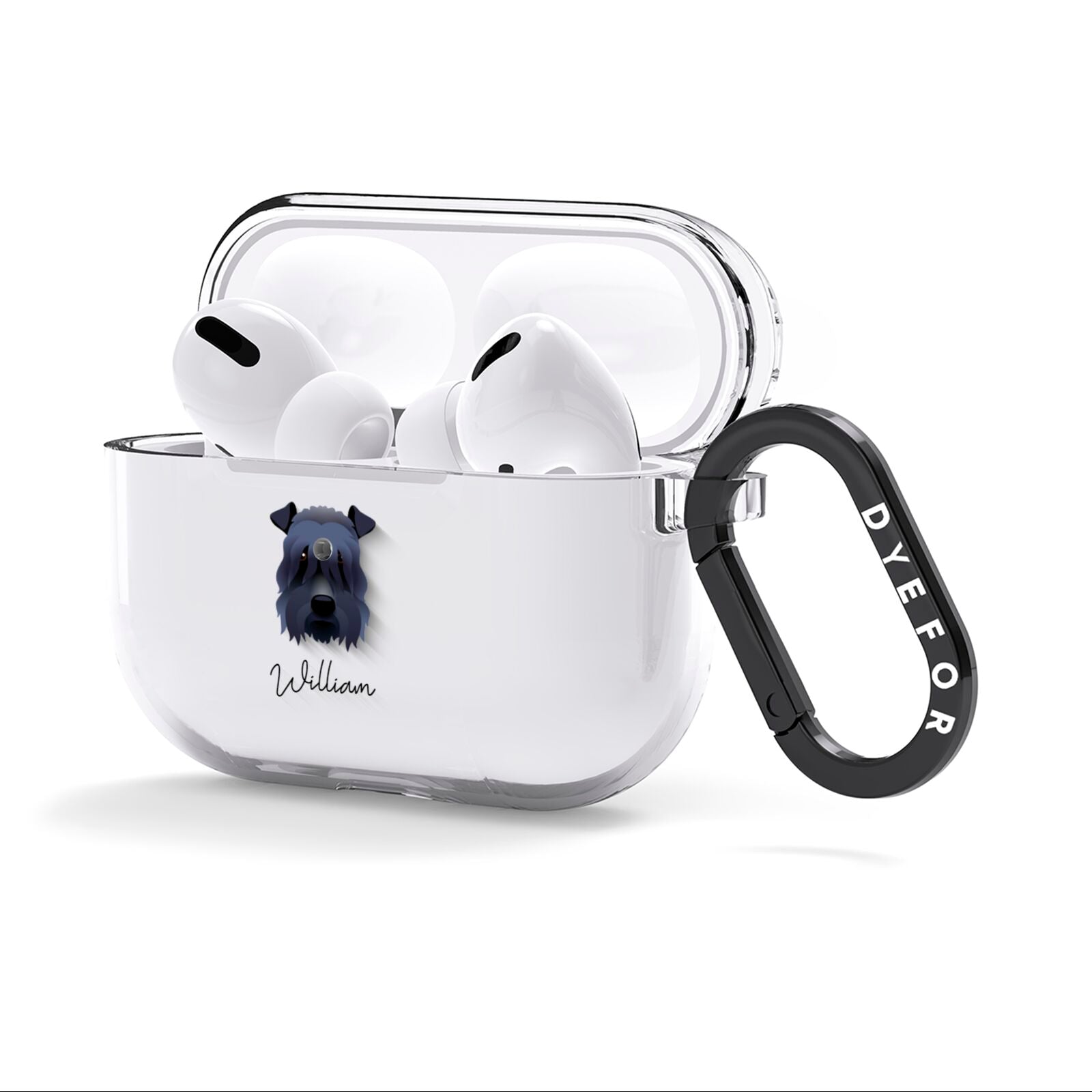 Kerry Blue Terrier Personalised AirPods Clear Case 3rd Gen Side Image