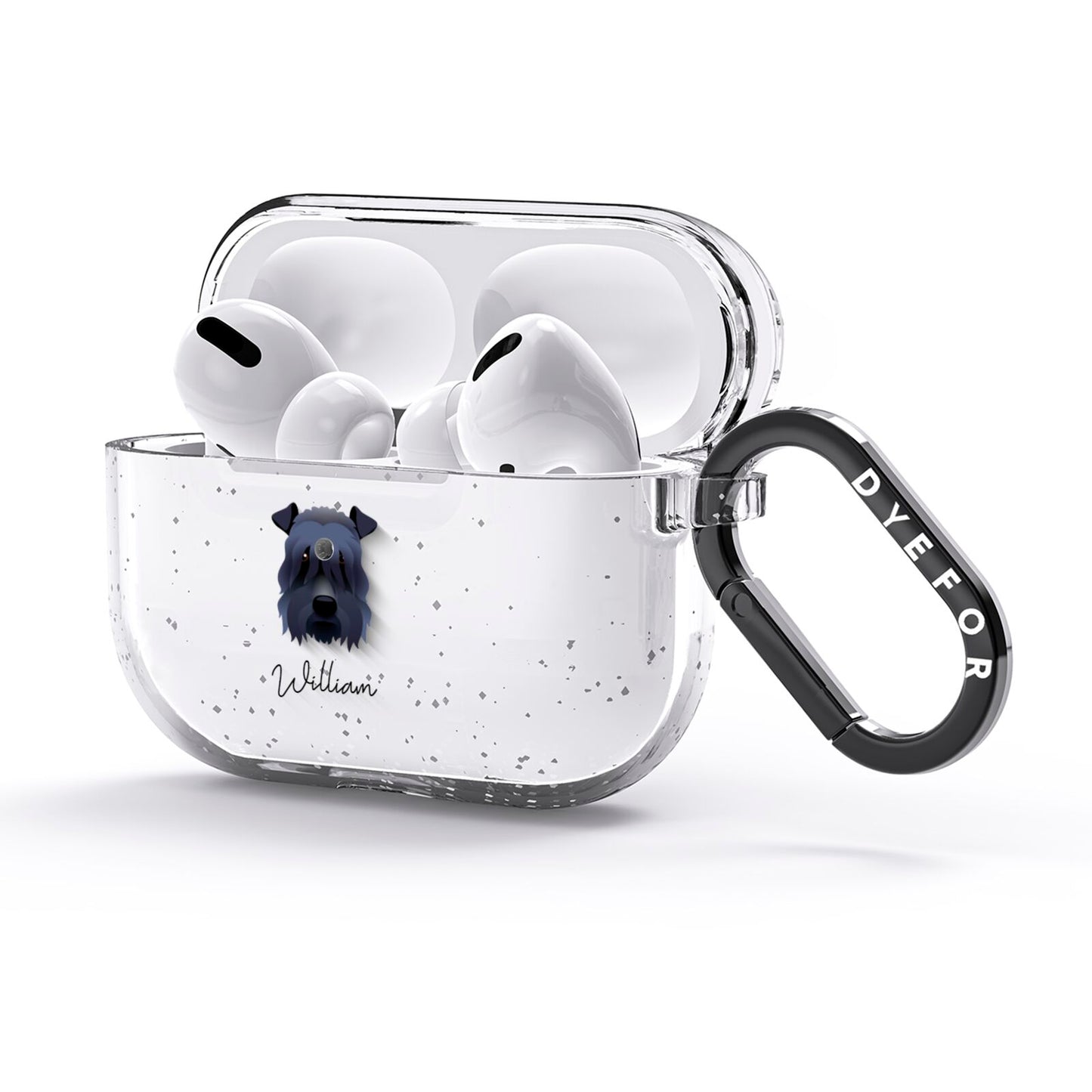 Kerry Blue Terrier Personalised AirPods Glitter Case 3rd Gen Side Image