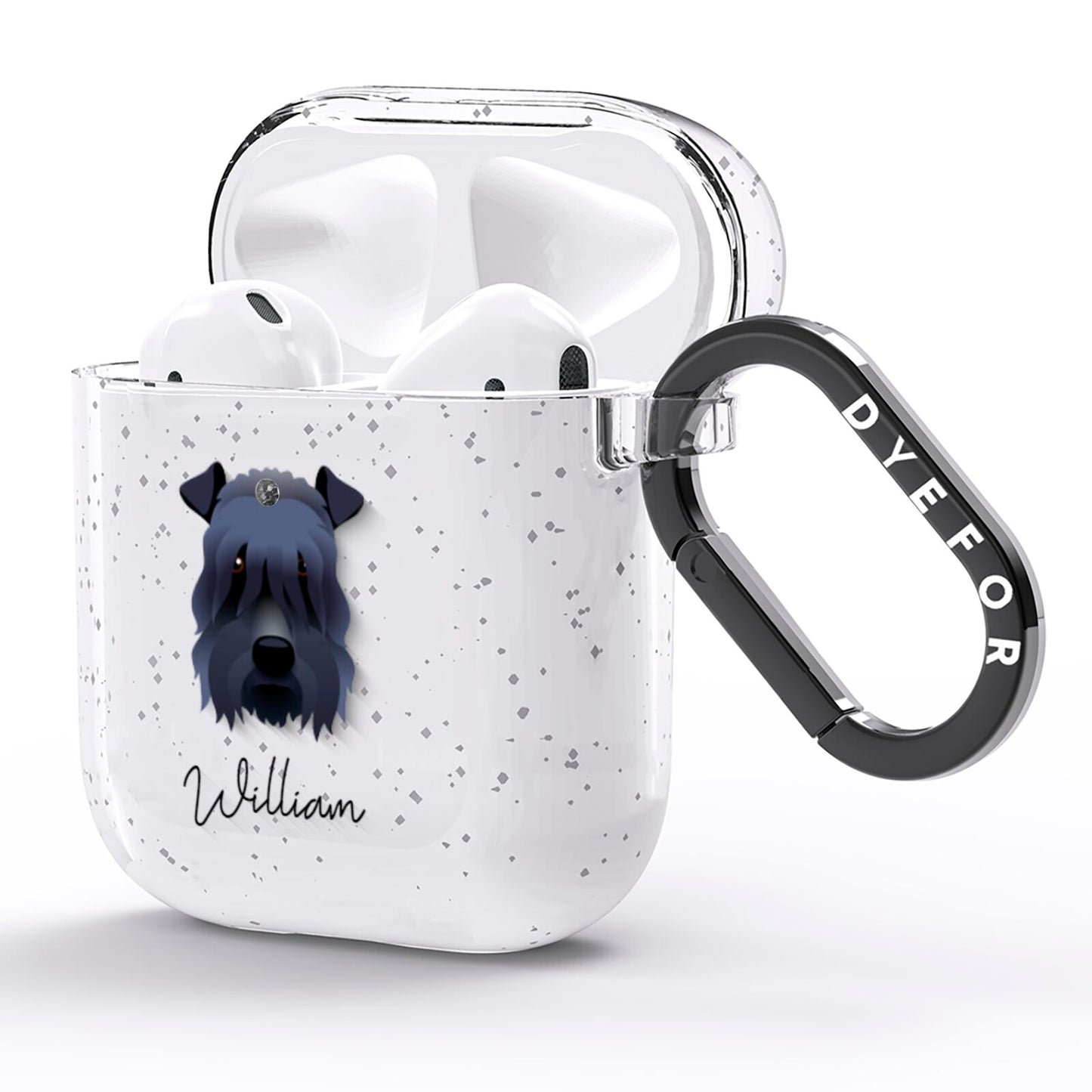 Kerry Blue Terrier Personalised AirPods Glitter Case Side Image