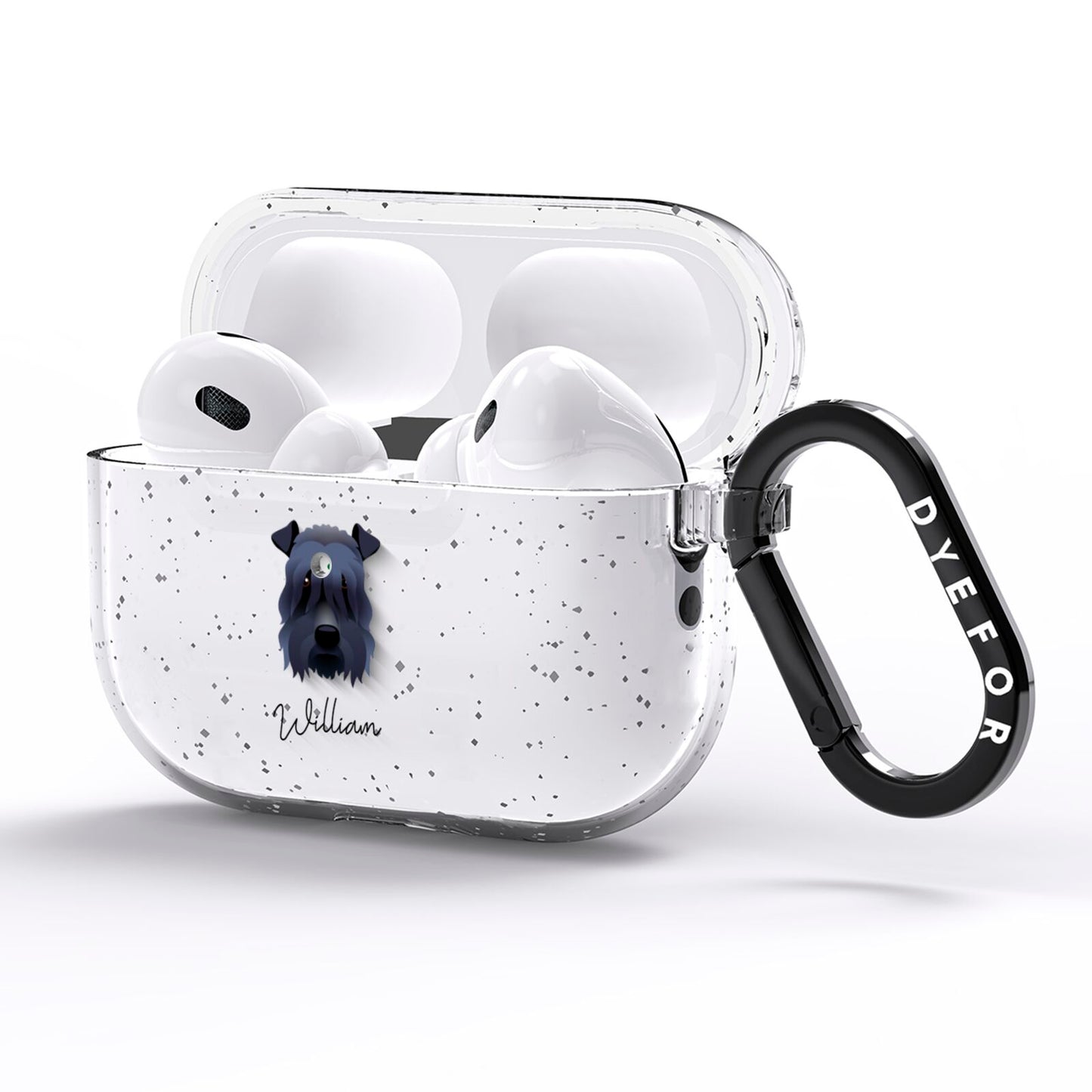 Kerry Blue Terrier Personalised AirPods Pro Glitter Case Side Image