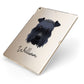 Kerry Blue Terrier Personalised Apple iPad Case on Gold iPad Side View