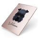 Kerry Blue Terrier Personalised Apple iPad Case on Rose Gold iPad Side View