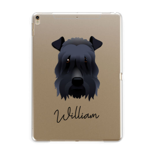 Kerry Blue Terrier Personalised Apple iPad Gold Case