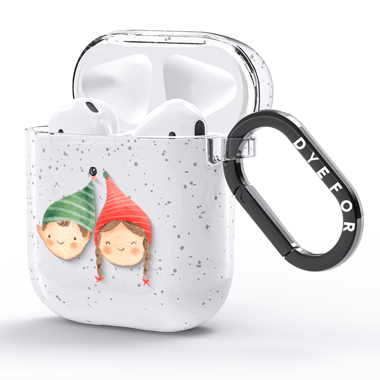 Kids Christmas AirPods Glitter Case Side Image
