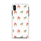Kids Christmas Apple iPhone Xs Max Impact Case White Edge on Black Phone