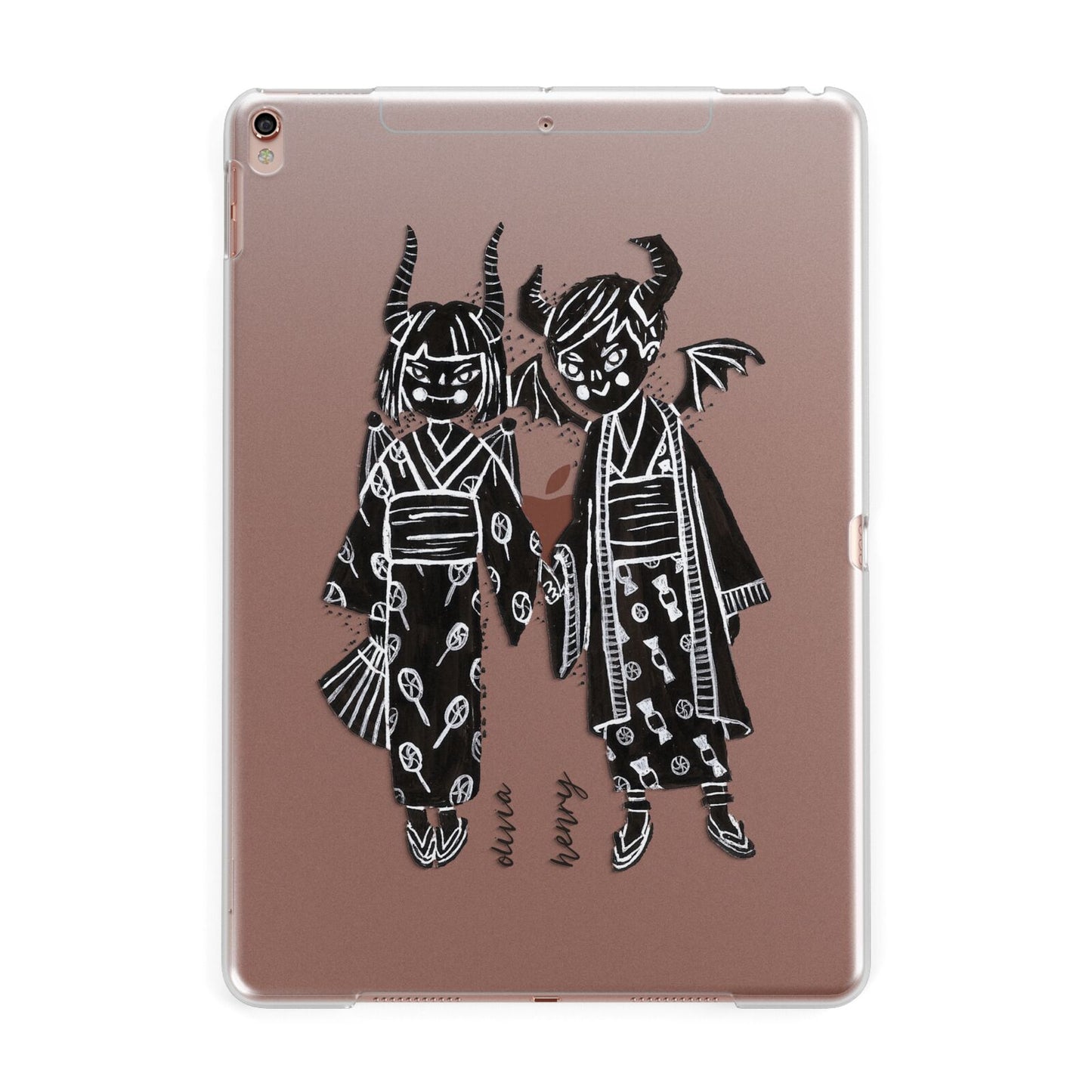 Kimono Devils Apple iPad Rose Gold Case