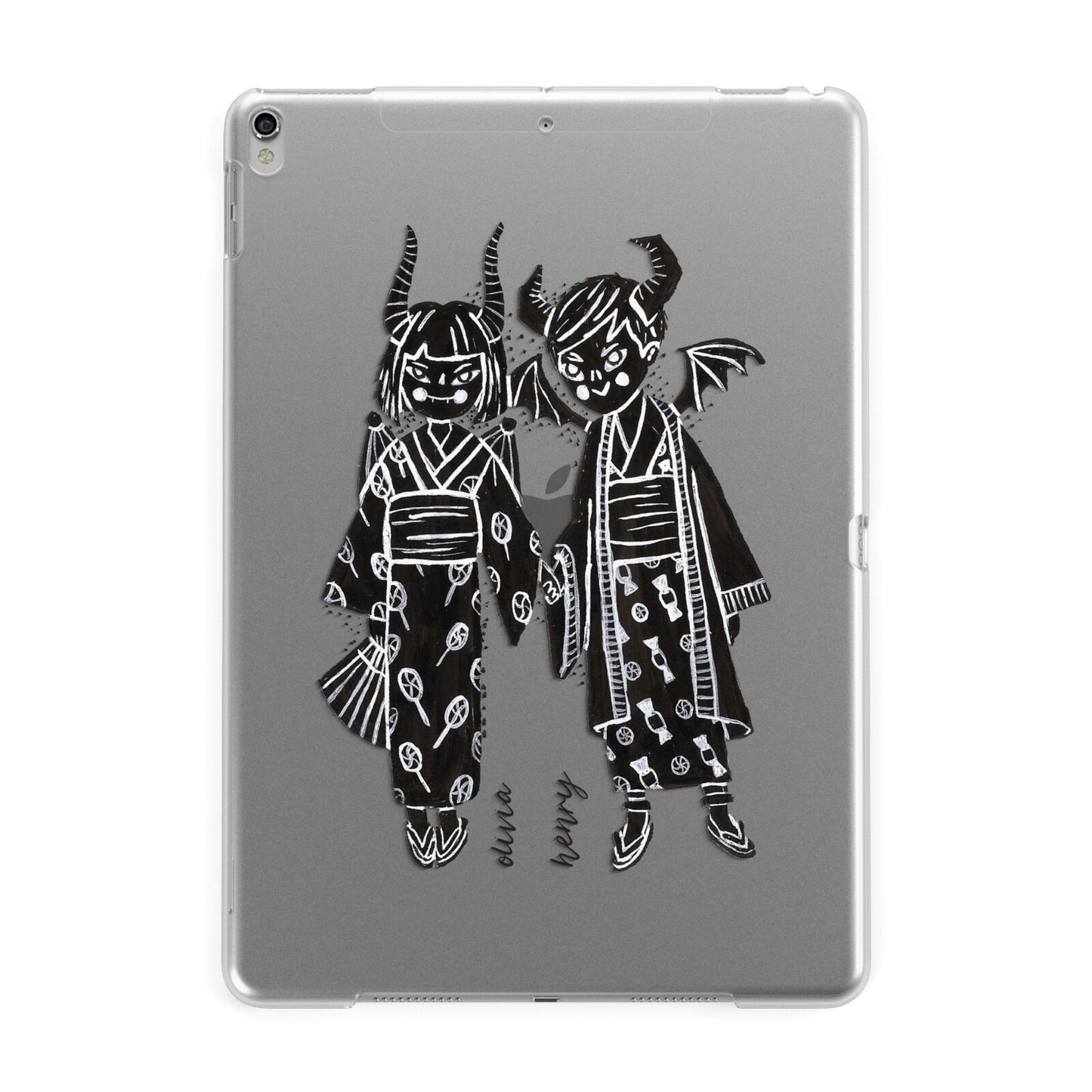 Kimono Devils Apple iPad Silver Case