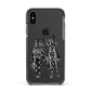 Kimono Devils Apple iPhone Xs Impact Case Black Edge on Black Phone