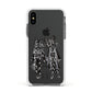 Kimono Devils Apple iPhone Xs Impact Case White Edge on Black Phone