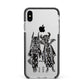 Kimono Devils Apple iPhone Xs Max Impact Case Black Edge on Silver Phone