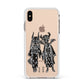Kimono Devils Apple iPhone Xs Max Impact Case White Edge on Gold Phone