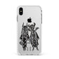 Kimono Devils Apple iPhone Xs Max Impact Case White Edge on Silver Phone