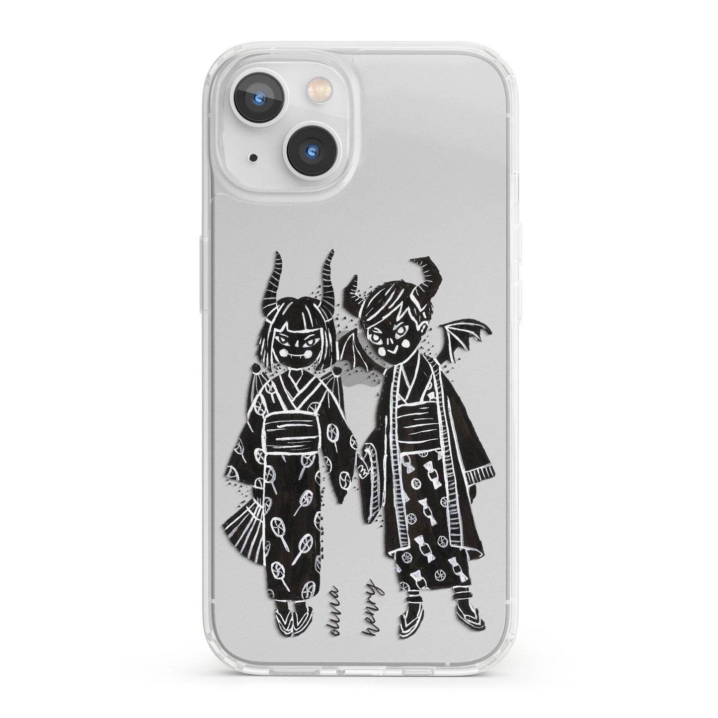 Kimono Devils iPhone 13 Clear Bumper Case