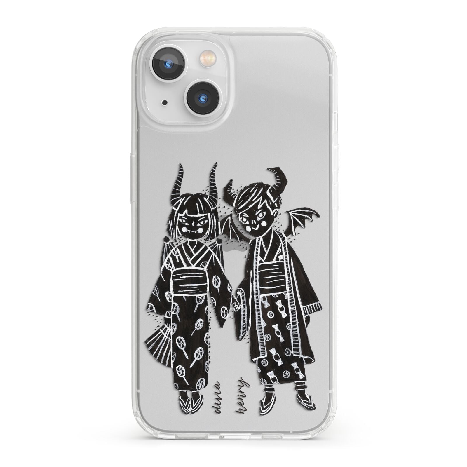 Kimono Devils iPhone 13 Clear Bumper Case