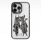 Kimono Devils iPhone 13 Pro Black Impact Case on Silver phone