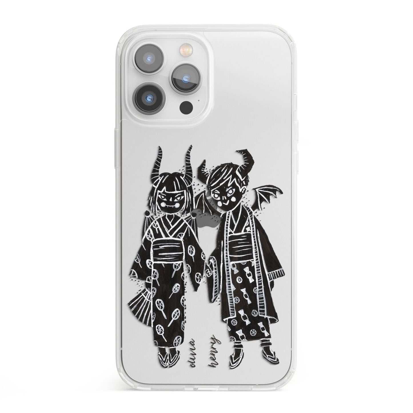 Kimono Devils iPhone 13 Pro Max Clear Bumper Case
